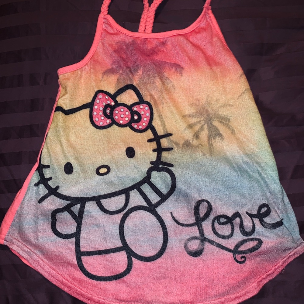 Cute girls summer Hello Kitty tank!
